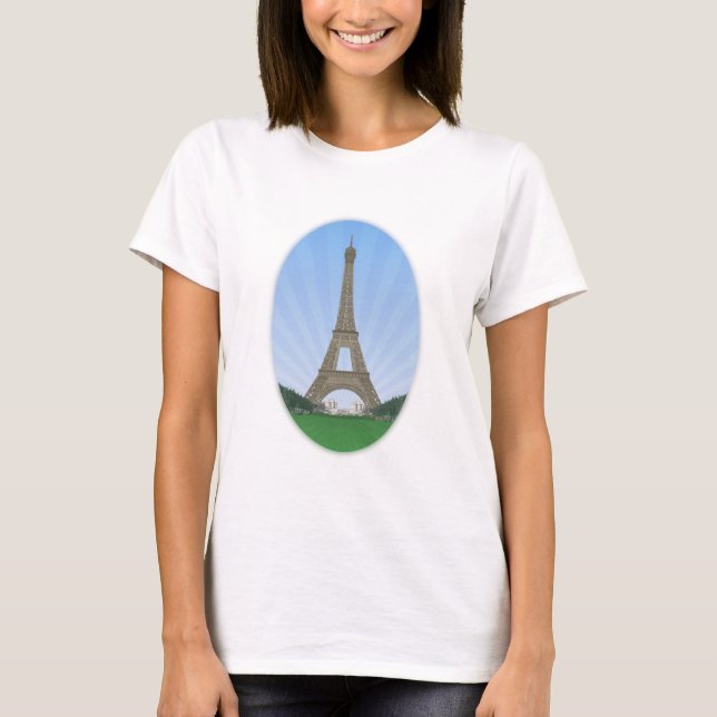 T-shirt  Paris :Tour Eiffel : Dessin vectoriel: (Devant)
