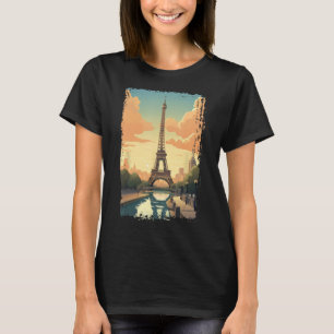 T-shirt Paris Tour Eiffel I Love Paris Souvenir France
