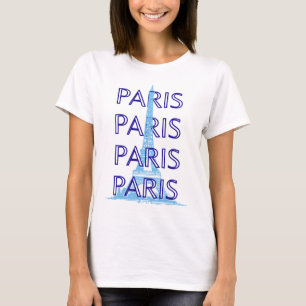 T-shirt Paris Travel Art, Travel Art, Preppy Art, Bleu