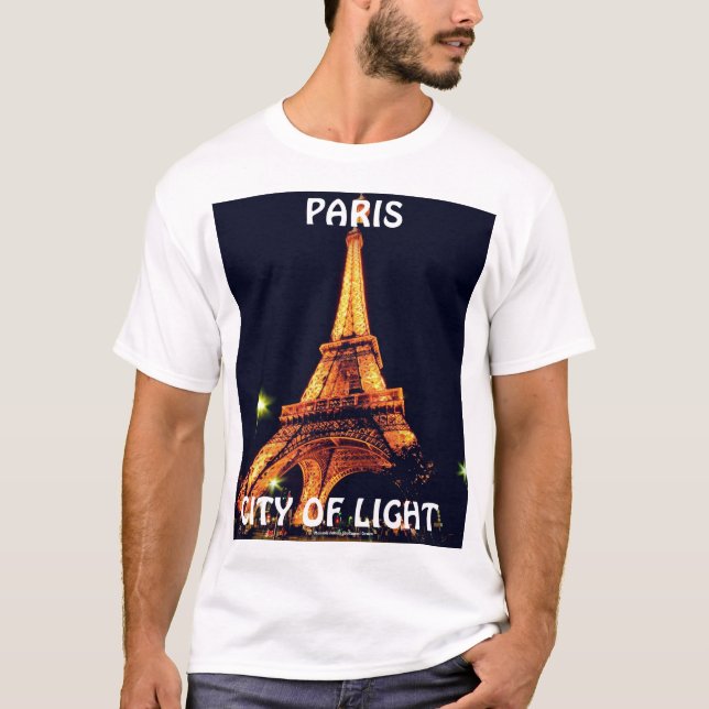 T-SHIRT PARIS VILLE DE LUMIÈRE PAR MOJISOLA A GBADAMOSI (Devant)