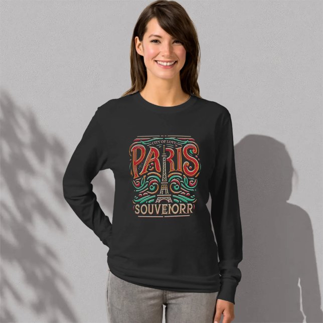 T-shirt Parisien Bloom Love Symphony Basic Long Sleeve (Créateur téléchargé)