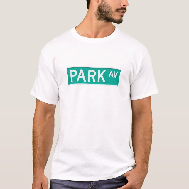 T-shirt Park Avenue  street sign (Devant)