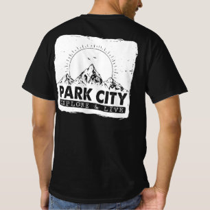 T-shirt Park City Utah Explorez Et Vivez Des Randonnées E