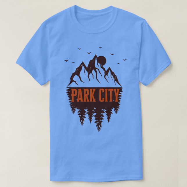 T-shirt park city utah mountain retro (Design devant)