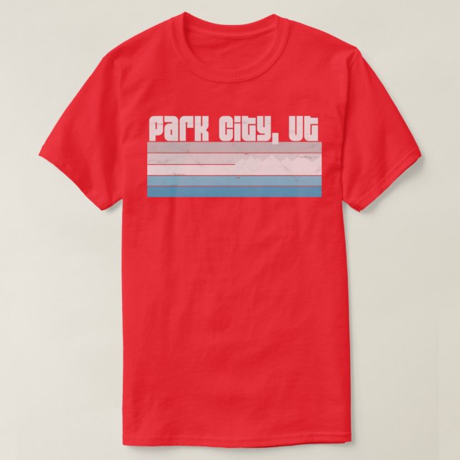 T-shirt Park City Utah Winter Mountain Ski (Design devant)