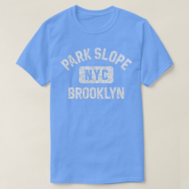 T-shirt Park Slope Brooklyn NYC Gym Style Perdu Blanc (Design devant)