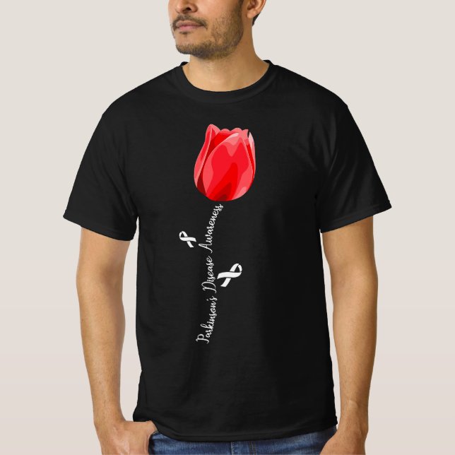 T-shirt Parkinson Disease Awareness Tulip April Month  (Devant)