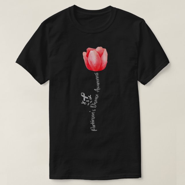 T-shirt Parkinson Maladie Tulipe Avril National (Design devant)