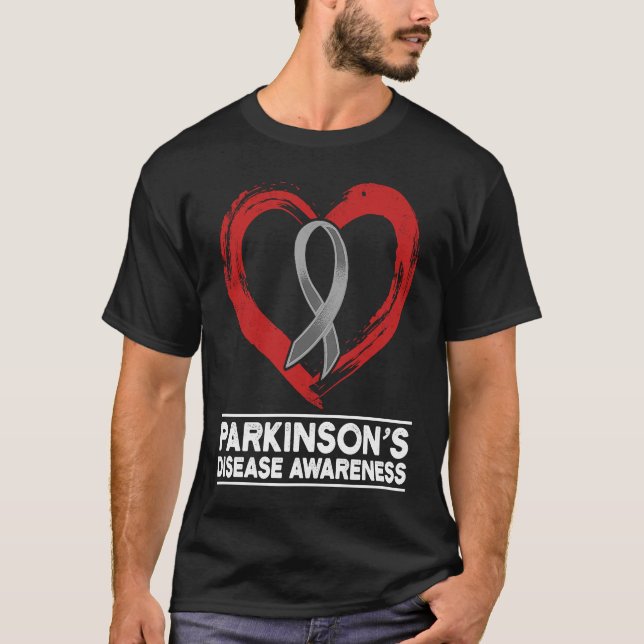 T-shirt Parkinsons Disease Awareness Heart Warrior Survivo (Devant)