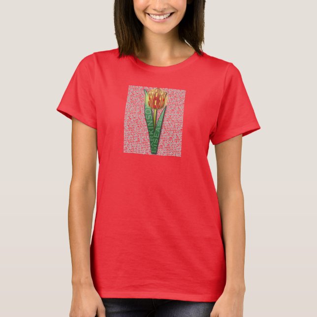 T-shirt Parkinsons Force Burst Tulip RednJaune (Devant)