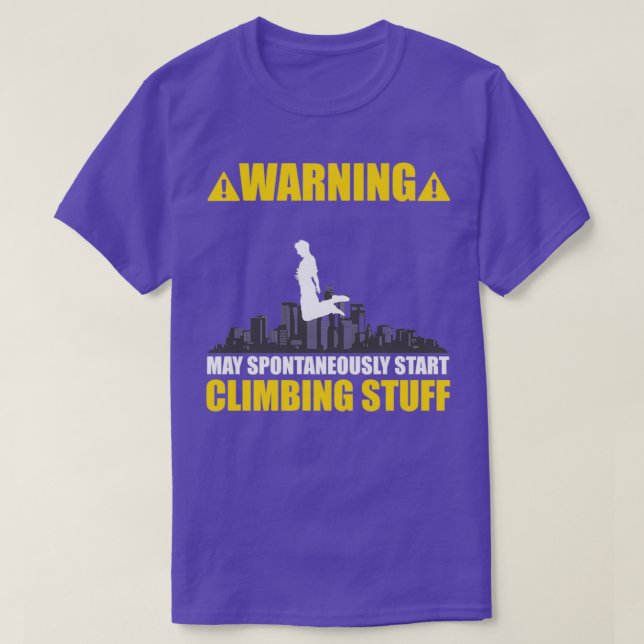 T-shirt Parkour Bouldering amp Escalade Rétro (Design devant)