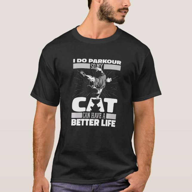 T-shirt Parkour de coureur Traceur de course libre (Devant)