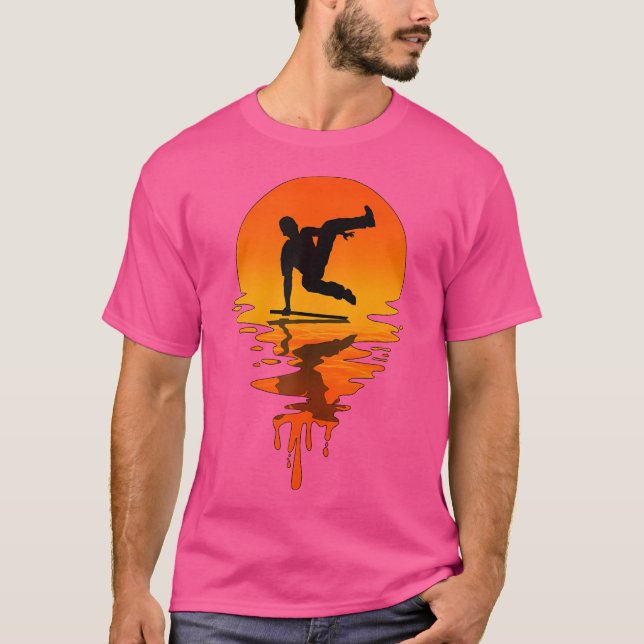 T-shirt Parkour de style rétro vintage (Devant)