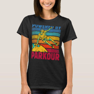 T-shirt Parkour extrême Powered by parkour runner drôle sa
