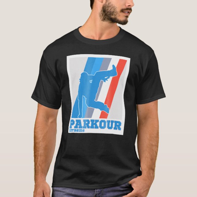 T-shirt Parkour Extreme T Libre Courir Te Jumping (Devant)