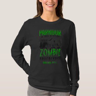 T-shirt Parkour Free Running Traceur Zombie Vintage Parkou