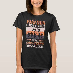 T-shirt Parkour Free Running Traceur Zombie Vintage Rétro