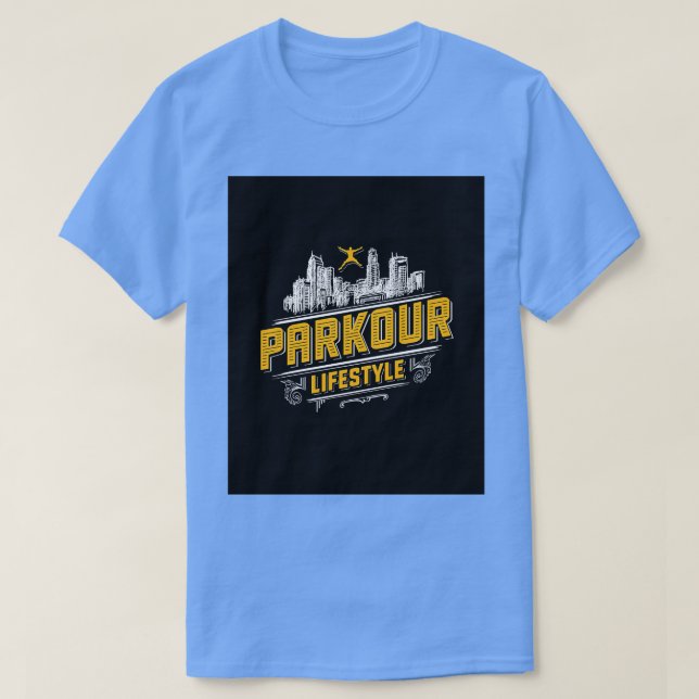 T-shirt Parkour Freerun Freerunning Rooftop Lifestyle grap (Design devant)