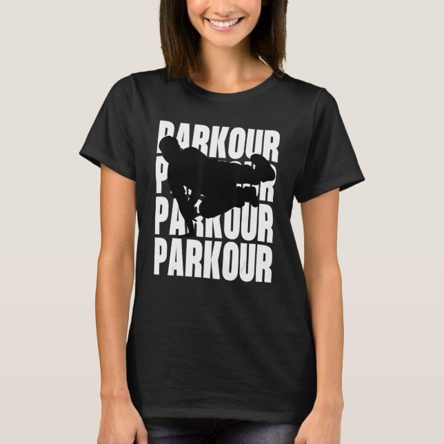 T-shirt Parkour Freerunner Freerunning Traceur Bold Silhou (Devant)