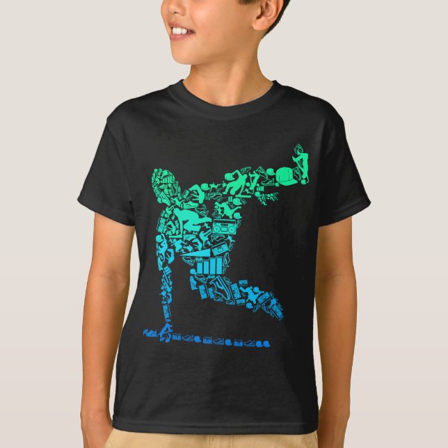T-shirt Parkour Freerunner Freerunning Traceur Boys Hommes (Devant)