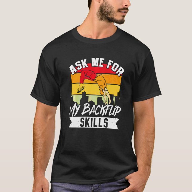 T-shirt Parkour Freerunning Traceur Athlète Demander M (Devant)