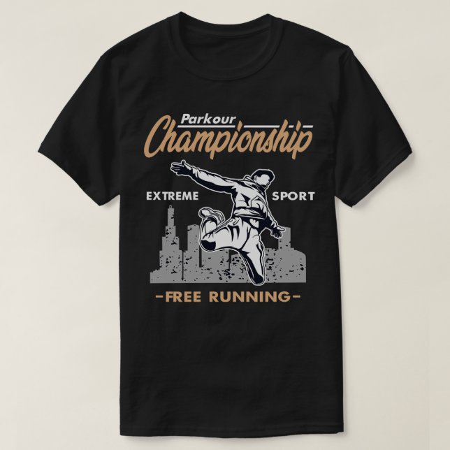 T-shirt PARKOUR hip de course libre (Design devant)