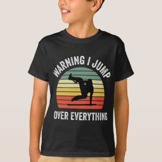 T-shirt Parkour sans courir Parkour Avertissement Je Saute