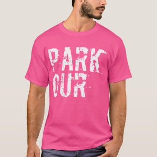 T-shirt Parkour Texte en Distress - Skateur  Freerunning  