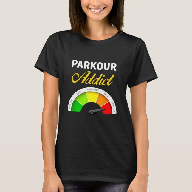 T-shirt Parkour Traceur Libre Course Extreme Sport (Devant)