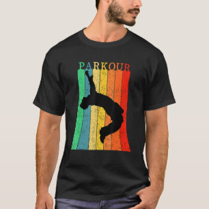T-shirt Parkour vintage Ninja Ville Coup de saut gratuit P