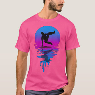 T-shirt Parkour Vintage Rétro Coucher de Soleil