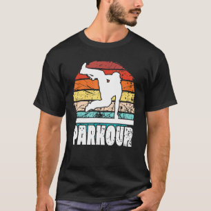 T-shirt Parkour vintage Saut Obstacle Traceurs de cours Pr