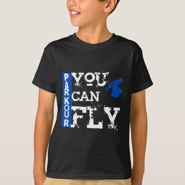 T-shirt Parkour - vous pouvez voler (Devant)