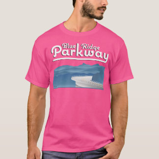 T-shirt Parkway Blue Ridge À Travers La Montagne Appalachi