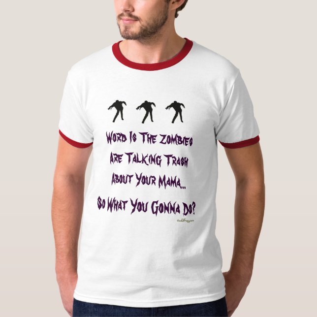 T-shirt parlant de sonnerie de zombis de déchets (Devant)