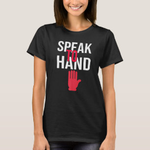 T-shirt Parle à la main pour introduire