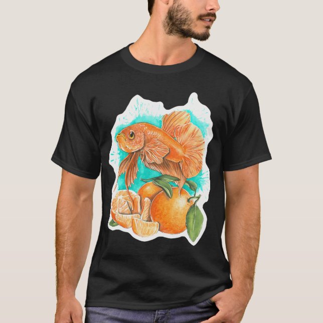 T-shirt Parle à mon poisson et il répond (Devant)