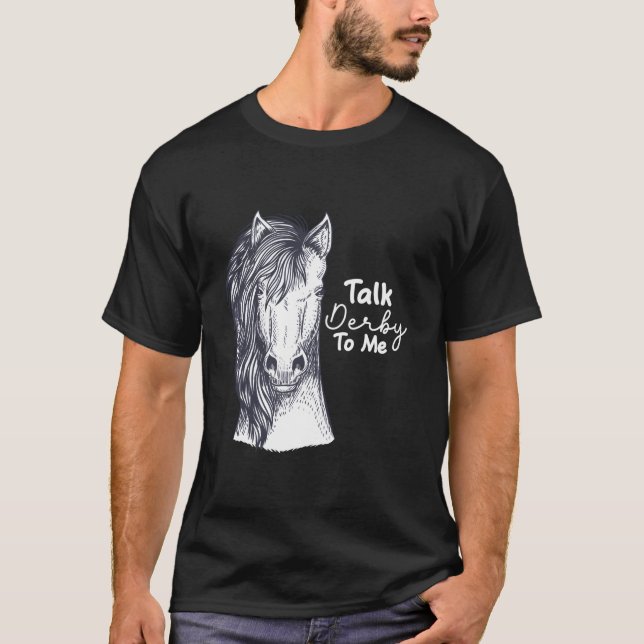 T-shirt Parle Derby À Moi Course Hippique (Devant)