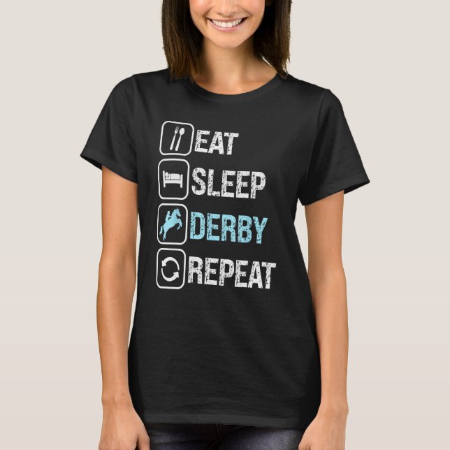 T-shirt Parle Derby à moi pour la course à cheval (Devant)