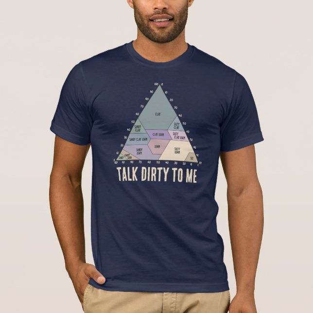 T-shirt Parle-moi salement - Diagramme de texture du sol (Devant)