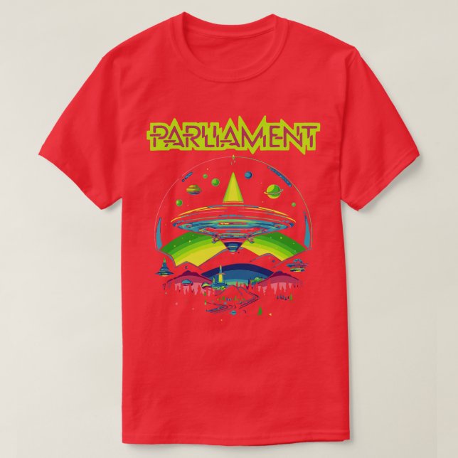 T-shirt Parlement Funkadelic Retro Mothership Rock Funk (Design devant)