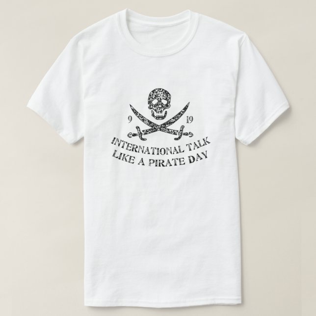T-shirt Parler comme une journée de pirates (Design devant)
