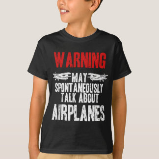 T-shirt Parler d'avions - Drôle pilote et aviation