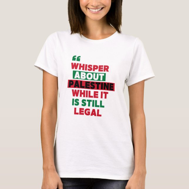 T-SHIRT PARLER DE LA MARCHANDISE PALESTINIENNE (Devant)