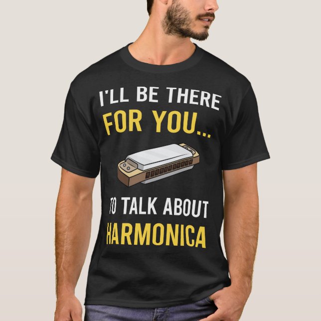 T-shirt Parler de l'harmonica à bouche (Devant)