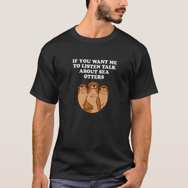 T-shirt Parler de Loutres de mer Introvert Otter Antisocia (Devant)