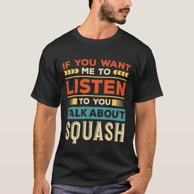 T-shirt Parler de squash (Devant)