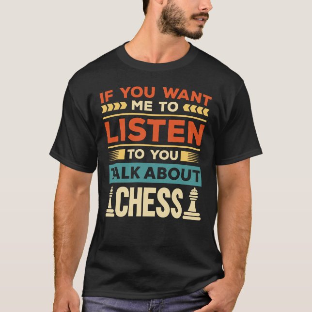 T-shirt Parler des échecs (Devant)