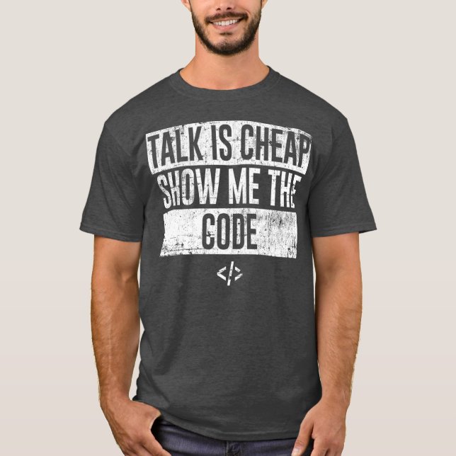 T-shirt Parler Drôle Est Bon Marché Montrer Moi Le Program (Devant)