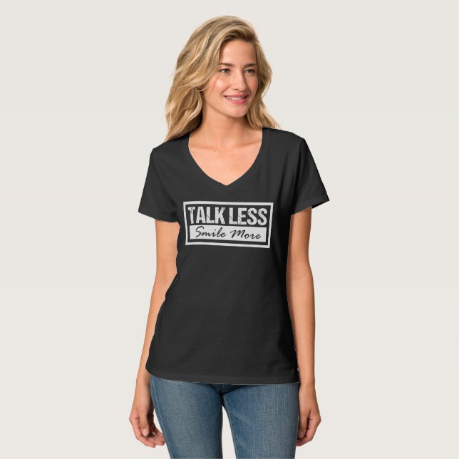 T-shirt Parler moins sourire plus (Devant entier)